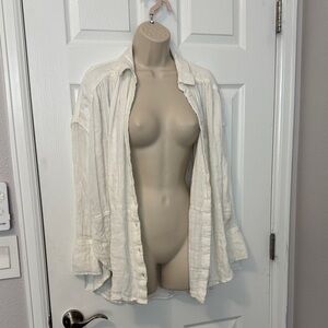 Free people cotton blend button up.